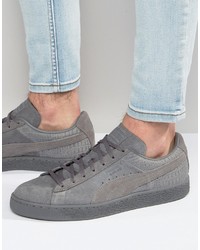 Puma Suede Classic Casual Emboss Sneakers In Gray 36137205