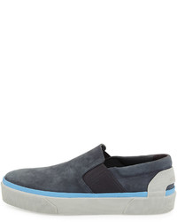 Lanvin Suede Skate Sneaker Dark Gray