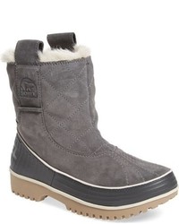 Grey Suede Snow Boots