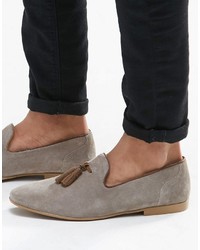 Men's Grey Suede Loafers by Asos 