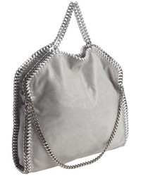 Stella McCartney Black Faux Suede Falab Braided Chain Detail Shoulder Bag