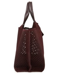 Pedro Garcia Castoro Perforated Suede Tote Brown