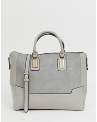 New Look Suedette Panelled Handbag