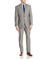 Bill Blass Trent Shark 2 Button Side Vent Suit With Flat Front Pant