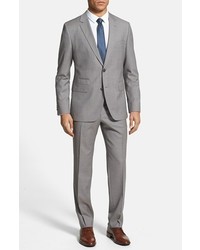 BOSS HUGO BOSS Johnstonslenon Trim Fit Wool Suit Light Grey 42r