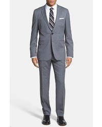 BOSS HUGO BOSS Ryanwin Extra Trim Fit Stripe Suit Grey 40s