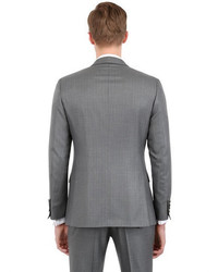 Brioni Wool And Silk Chevron Herringbone Suit