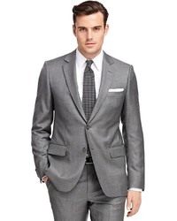 Brooks Brothers Fitzgerald Fit Saxxon Wool Sharkskin 1818 Suit