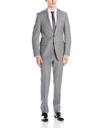 Calvin Klein Marbry Extreme Slim Light Grey 2 Button Side Vent Suit With Flat Front Pant