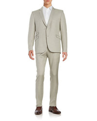 Strellson Checked Two Button Wool Blend Suit