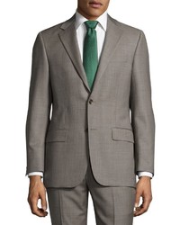 Hickey Freeman Classic Fit Sharkskin Two Piece Suit Gray