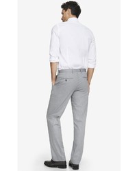 Express Slim Photographer Oxford Cloth Gray Suit Pant