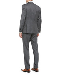 Hugo Boss Grand Central Pindot Two Piece Suit Gray
