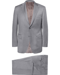 Canali Grey Regular Fit Wool Suit