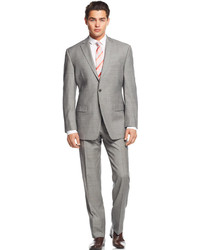 Calvin Klein Grey Sharkskin Slim Fit Suit