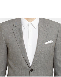 Balenciaga Grey Slim Fit Flecked Wool Blend Suit