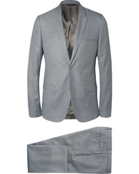 Calvin Klein Collection Grey Slim Fit Wool And Silk Blend Suit