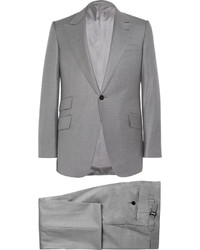 Huntsman Grey Slim Fit Wool Suit