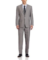 Calvin Klein Grey Stripe Slim Fit Suit