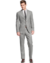 DKNY Light Grey Donegal Extra Slim Fit Suit