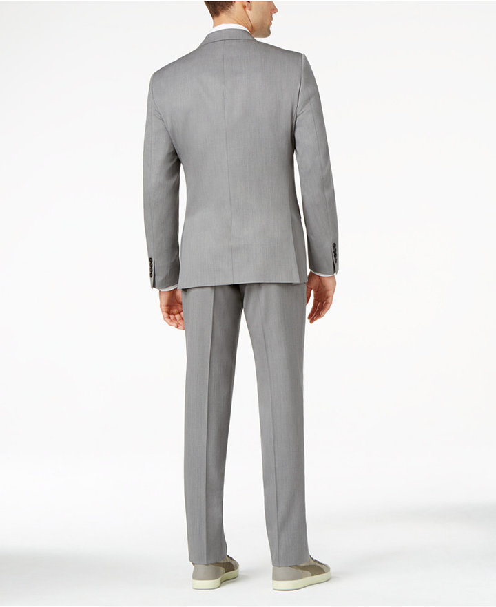 Calvin Klein Light Grey Extra Slim Fit Suit, $650 | Macy's | Lookastic