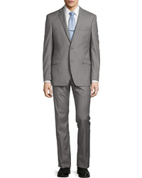Michael Kors Michl Kors Modern Fit Solid Wool Two Piece Suit Light Gray