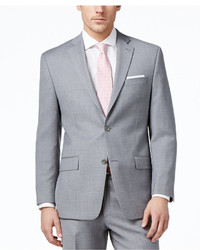 MICHAEL Michael Kors Michl Michl Kors Light Grey Sharkskin Classic Fit Suit