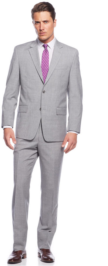 MICHAEL Michael Kors Michl Michl Kors Light Grey Suit, $595 | Macy's |  Lookastic