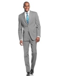 Sean John Grey Tight Stripe Suit Big And Tall