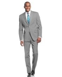 Sean John Grey Tight Stripe Suit