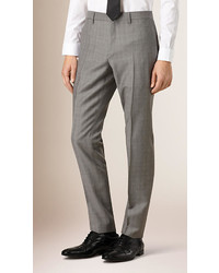 Burberry Slim Fit Subtle Check Wool Half Canvas Suit