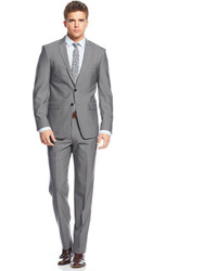 DKNY Solid Grey Extra Slim Fit Suit