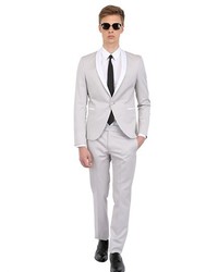 Stretch Cotton Twill Tuxedo Suit