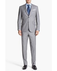 Ted Baker London Jones Trim Fit Wool Suit Medium Grey 40r