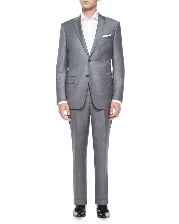 Ermenegildo zegna discount sharkskin charcoal suit