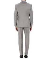 Giorgio Armani Twill Taylor Two Button Suit Grey
