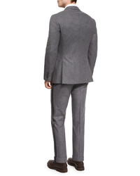 Brunello Cucinelli Two Piece Wool Blend Suit Gray