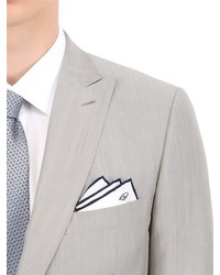 Brioni Wool Blend Micro Striped Slim Fit Suit