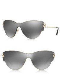 Versace 142mm Mirrored Shield Sunglasses