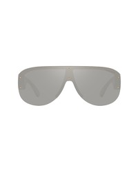 Versace 148mm Shield Sunglasses In Grey At Nordstrom