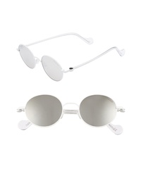 Moncler 49mm Round Metal Sunglasses