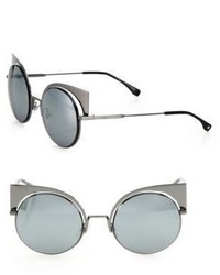 Fendi 53mm Mirrored Cats Eye Sunglasses