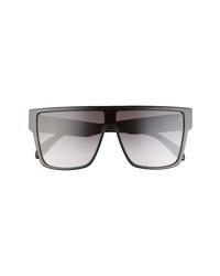 Alexander McQueen 57mm Gradient Rectangular Sunglasses In Black At Nordstrom