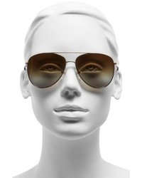 Burberry 57mm Retro Sunglasses Silver Grey Gradient Polar