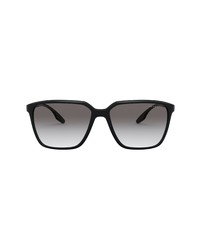 Prada Sport 58mm Square Sunglasses In Blackgrey Gradient At Nordstrom