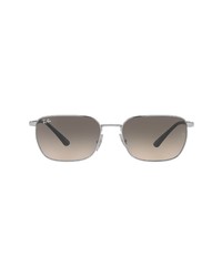 Ray-Ban 58mm Square Sunglasses In Silverclear Gradient Grey At Nordstrom