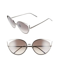 Linda Farrow 59mm Polarized Cat Eye Sunglasses