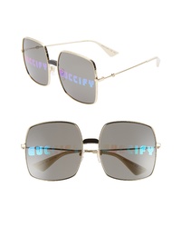 Gucci 60mm Square Sunglasses  