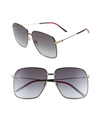 Gucci 61mm Square Sunglasses