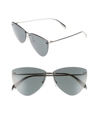 Alexander McQueen 63mm Oversize Rimless Sunglasses
